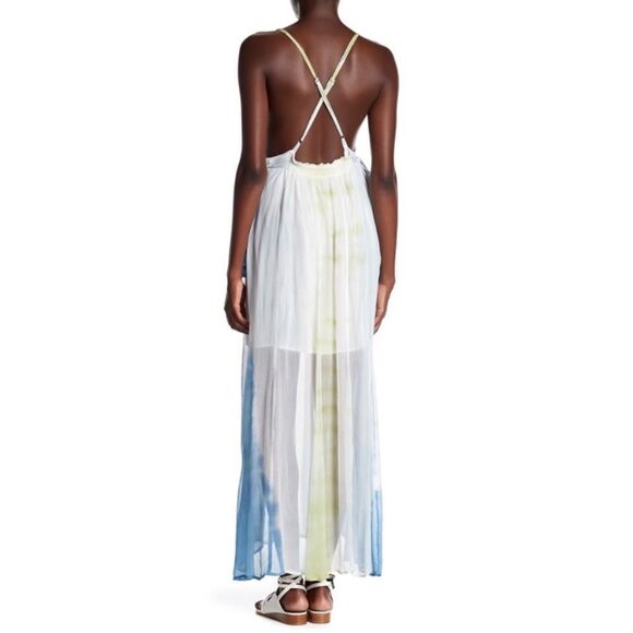 Gypsy 05 Tie Dyed Grecian Casual Maxi Dress Sheer with Lining - Picture 10 of 13